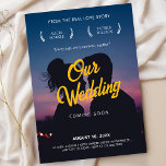 Invitation poster de cinéma mariage moderne Silhouette of Lov<br><div class="desc">poster de cinéma mariage moderne Silhouette of Lovers</div>