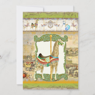 Invitation Poster de cirque vintage, fête d'anniversaire de l