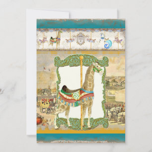 Invitation Poster de cirque vintage, fête d'anniversaire de l