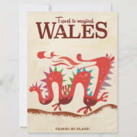 Poster de voyage de Magic Wales Dragon