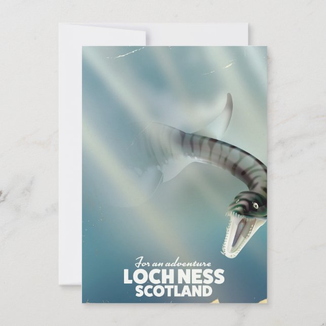Invitation Poster de voyage monstre Loch Ness Scotland (Dos)