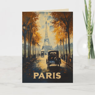 Invitation Poster de voyage Paris des années 1930 vintage Tou