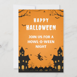 Invitation Poster d'Halloween Orange