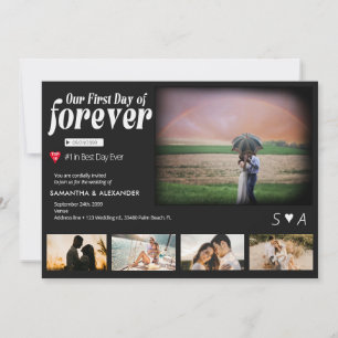 Invitation Poster du premier jour du film Forever 5 Mariage p