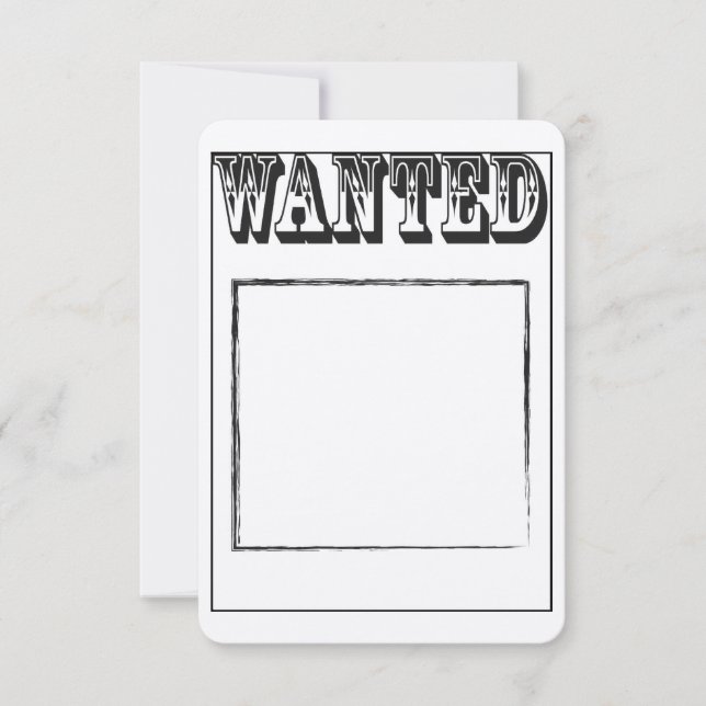 Invitation Poster Recherché personnalisé (Devant)