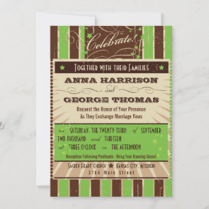 Invitation Poster Rustique : Apple Green Custom Wedding