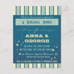 Invitation Poster rustique : Dîner de répétition de Sandy Bea