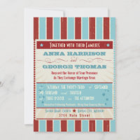 Poster rustique : Mariage personnalisé rouge, blan