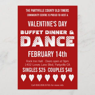 Invitation Poster Style Saint Valentin Dance Party