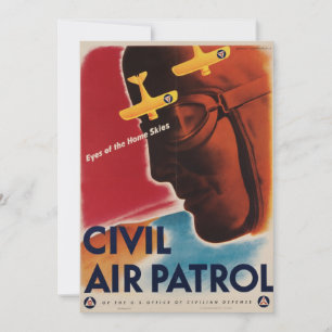 Invitation Poster vintage 2ème guerre mondiale