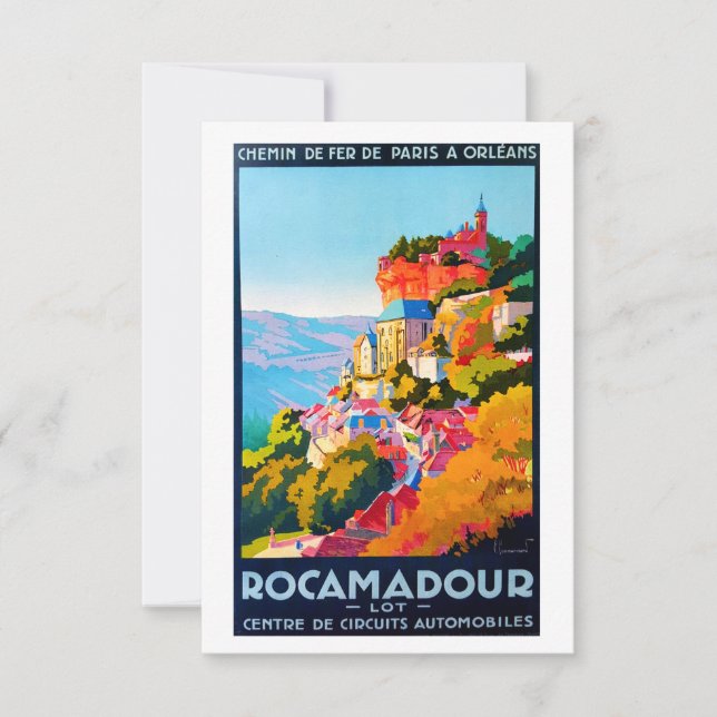 Invitation Poster vintage - Rocamadour (Devant)