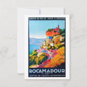 Invitation Poster vintage - Rocamadour