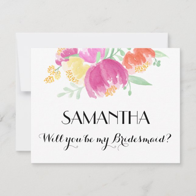 Invitation Posy Garden | Bridesmaid (Devant)