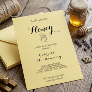 Invitation Pot de miel doux Beurre jaune Elle a trouvé son mi