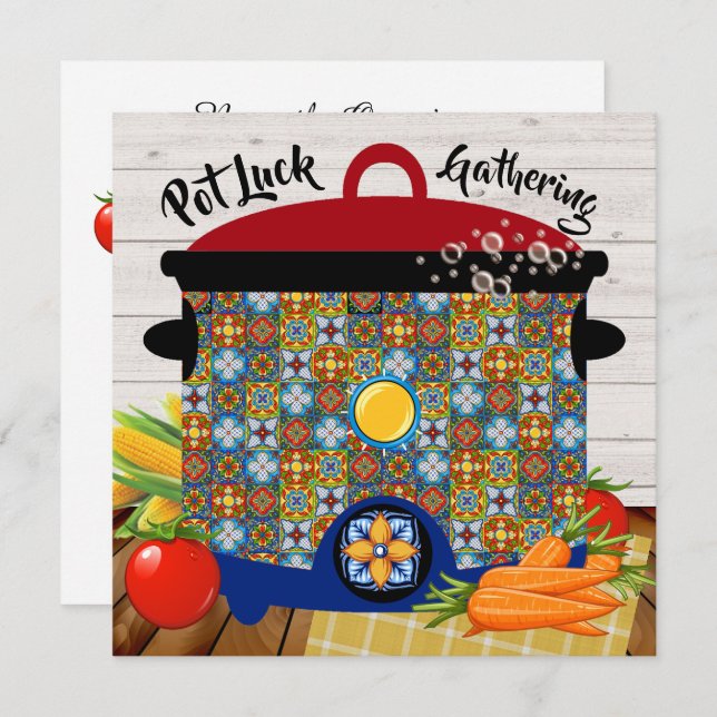 Invitation Pot Luck (Devant / Derrière)