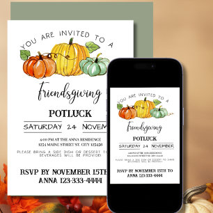 Invitation Potluck de Friendsgiving