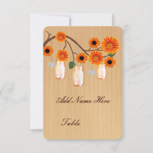 Invitation Pots en maçon orange rustique de campagne pour car