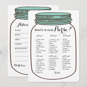 Invitation Pots Mason 2x Jeux de Mariage Pochette   Vœux