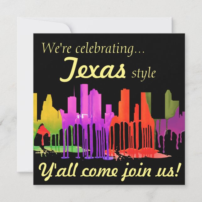 INVITATION POUDDRES SKYLINE HOUSTON TEXAS (Devant)