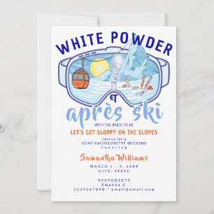 Invitation Poudre Blanche & Après-Ski Mountain Ski Enterremen
