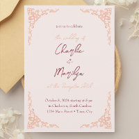 Poudre rose vintage mariage