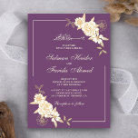 Invitation Poule ivoire Floral Feuille Branche Musulmane Mari<br><div class="desc">Invitation vos invités avec ce faire-part de mariage de style islamique avec un design floral complexe et "Bismillah" en calligraphie arabe. Ajoutez simplement les détails de votre événement sur ce modèle facile à utiliser pour en faire une invitation unique. Cette carte est entièrement personnalisable. Tous les textes sont modifiables et...</div>
