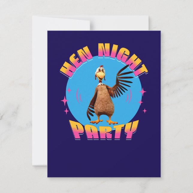 Invitation Poules drôles Soirée de poulet humour de fête (Devant)