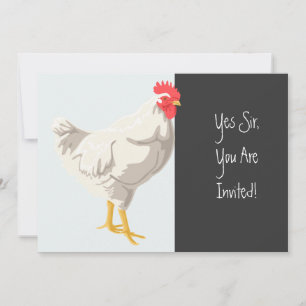 Invitation Poulet blanc