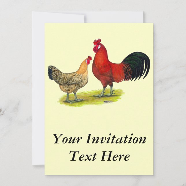 Invitation Poulets de la coupe de beurre sicilienne (Devant)