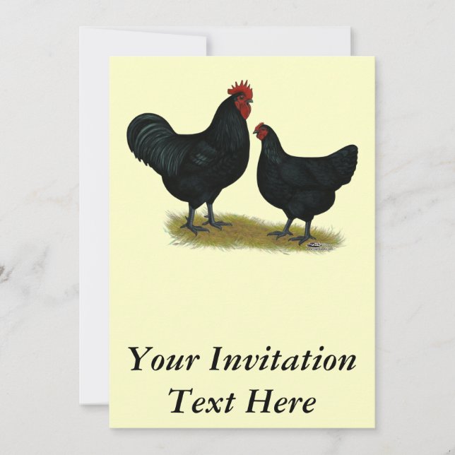 Invitation Poulets géants Jersey (Devant)