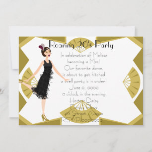 Invitation Poupée Art déco