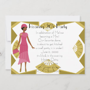 Invitation Poupée Art déco