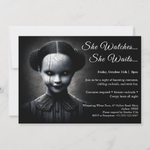 Invitation Poupée de porcelaine Halloween Costume Party Invit