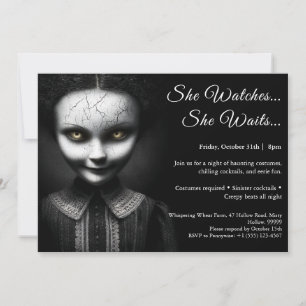 Invitation Poupée de porcelaine Halloween Costume Party Invit