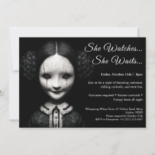 Invitation Poupée de porcelaine Halloween Costume Party Invit
