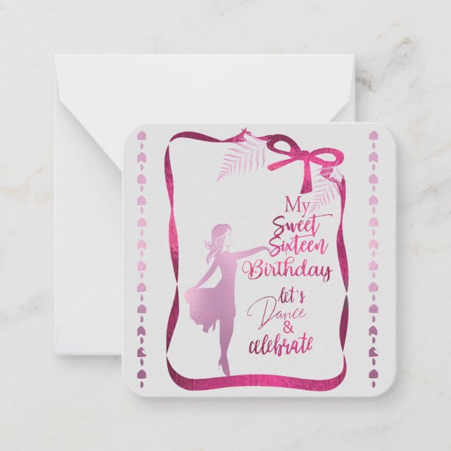 Invitation pour 16 ans douce (Devant)