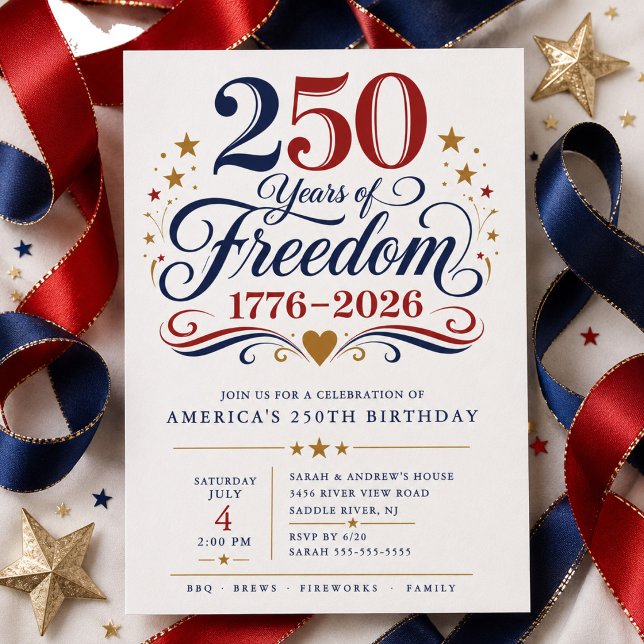 Invitation pour 250 Ans de Liberté (Créateur téléchargé)