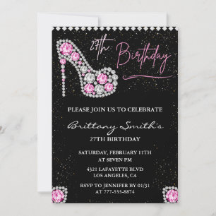 Invitation pour 27ème anniversaire Diamond Glam Ro