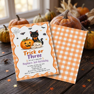 Invitation pour 3ème anniversaire Halloween Trick