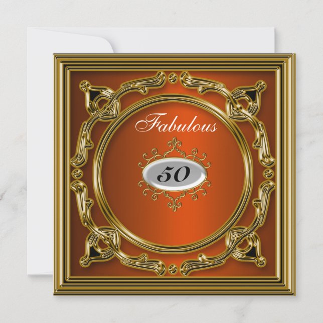 Invitation pour 50 ans Cinquantième anniversaire (Devant)