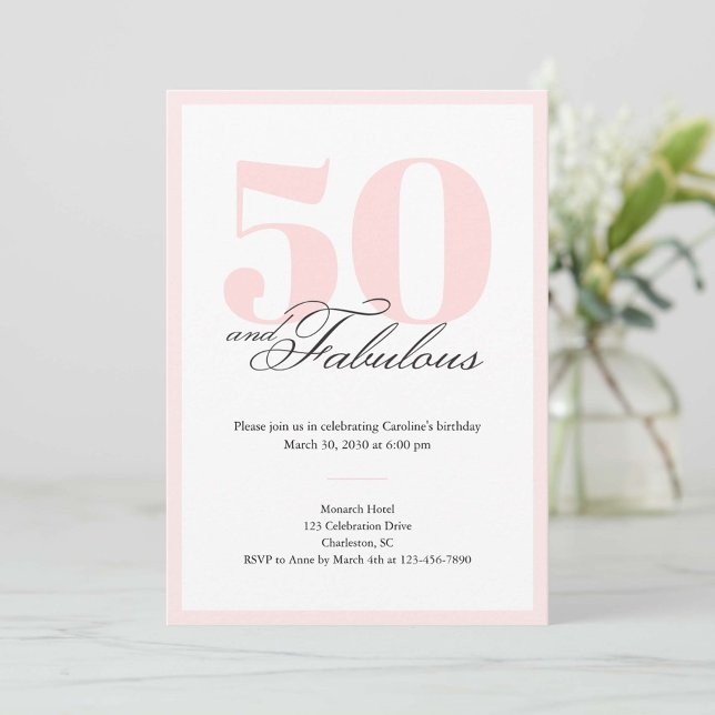 Invitation pour 50 ans et fabuleuse (Créateur téléchargé)