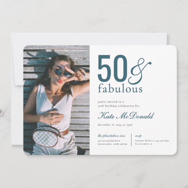 Invitation pour 50 ans et Fabuluex 50e Anniversair (Devant)