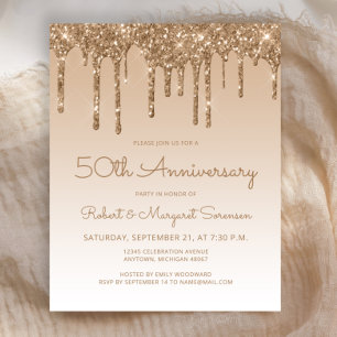 Invitation pour 50e anniversaire de mariage Budget