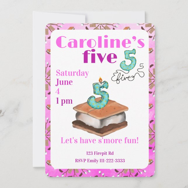 Invitation pour 5ème anniversaire : encore plus de (Devant)