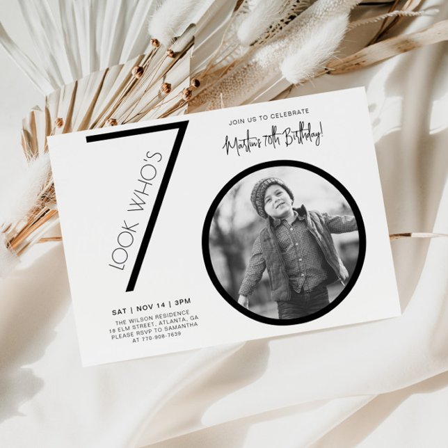 Invitation pour 70e anniversaire avec photo modern (Créateur téléchargé)