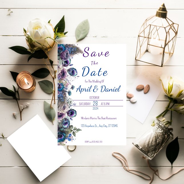 Invitation pour annoncer la date de votre mariage  (Créateur téléchargé)
