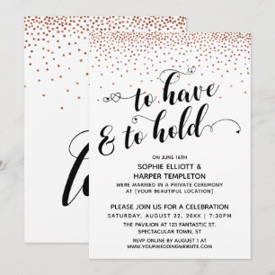Invitation Pour avoir et garder les cœurs Fête de confettis e