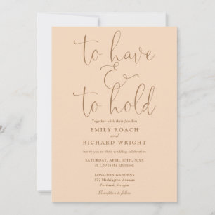 Invitation Pour Avoir Et Maintenir Le Mariage De Peach Soft S