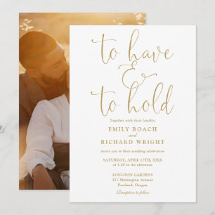 Invitation Pour Avoir Et Tenir Un Mariage Photo Gold