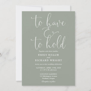 Invitation Pour avoir et tenir un Mariage vert de QR Code Sag